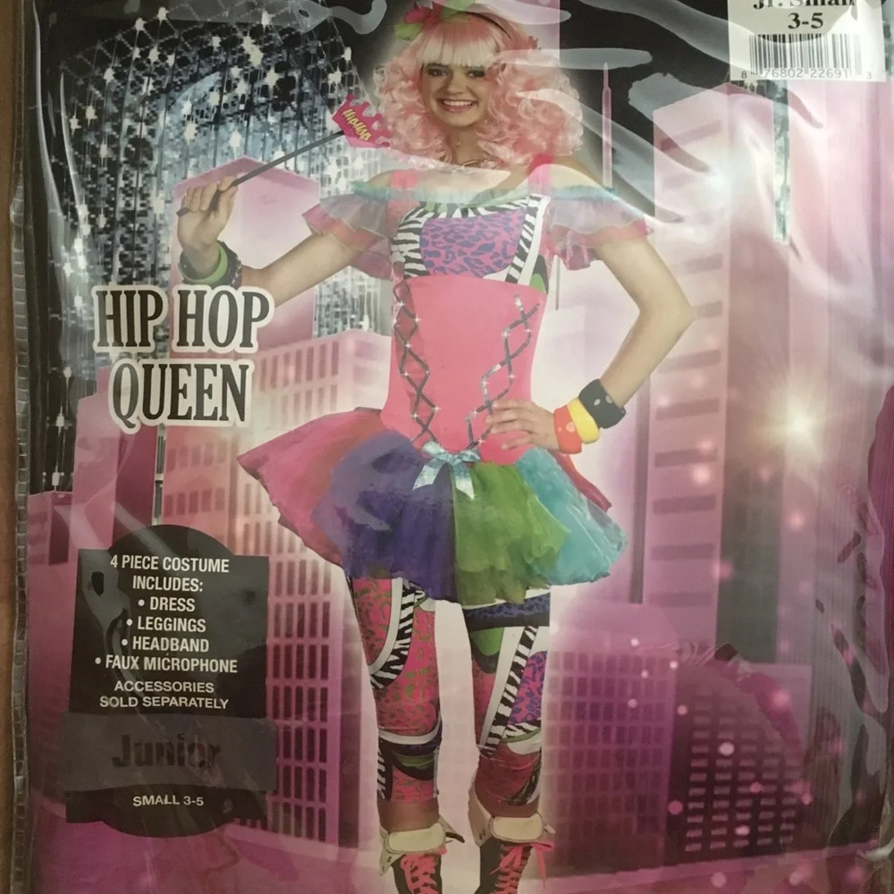 New! Girls Hip hop queen dreamgirl Jr 3-5 small costume